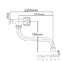 Настенный кран холодной воды Formix Виртус S200 FM5101861C-M7116 хром