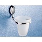 Склянка для зубних щіток Gedy Illinois 2510-21-06 хром/сатин матове скло