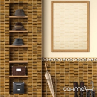 Плитка керамическая Интеркерама MADERA стена коричневая светлая 2335 51 031 (под мозаику)