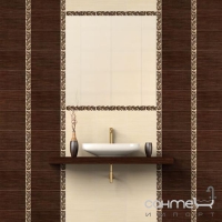 Керамічна плитка Інтеркерама VENGE декор коричневий Д 01 011