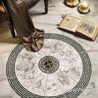 Плитка керамічна Інтеркерама ALON декор сірий підлоговий 1010 39 071 (в грецькому стилі)
