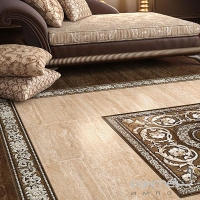 Плитка керамічна для підлоги Інтеркерама STORIA декор для підлоги кут коричневий ДН 62 032