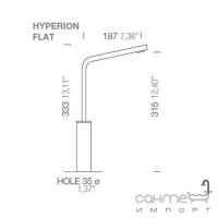 Змішувач для кухні Schock Hiperion Flat Comfortouch + LED 629080 хром