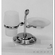 Мыльница и стакан на подставке Pacini & Saccardi Oggetti Appoggio 30165/C хром