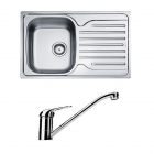 Кухонна мийка Franke Polar PXL 611-78 декор + змішувач Narew 35 + сифон 101.0265.029