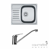 Кухонна мийка Franke Polar PXL 611-60 декор + змішувач Narew 35 + сифон 101.0265.026