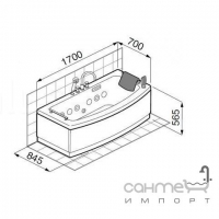 Гидромассажная ванна с передней панелью Teuco Thimea Basic T03-E62-