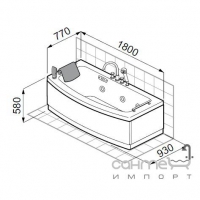 Гидромассажная ванна с передней панелью Teuco Thimea Basic T06-E63-
