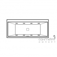 Встраиваемая гидромассажная ванна с рамой Teuco Paper Hydroline T53-MY0F (4+4 форсунки)