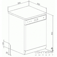 Окрема посудомийна машина Smeg Universal Professional LP364XT Нержавіюча сталь
