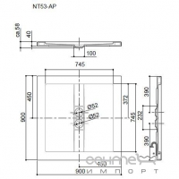 Душовий піддон Teuco Wilmotte NT53