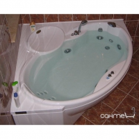 Гидромассажная ванна Jacuzzi Celtia с фронтальной панелью без смесителя 9443-137A Sx с фурнитурой 9423-6150 хром левая