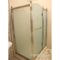 Распашная дверь с неподв. сегментом Devon&Devon Savoy K K/90 (стекло прозрачное, профиль хром, левая)