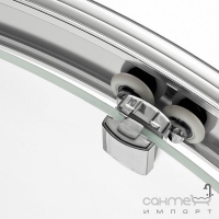 Напівкругла душова кабіна Cersanit Nama 90x90x190 профіль хром, скло прозоре/бронза