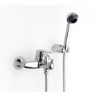 Настенный смеситель для ванны с автоматическим переключателем и ручным душем Roca Victoria A5A0125C02 Хром