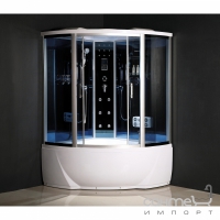Гідробокс з гідромасажем у ванній кімнаті Atlantis AKL-1316-D(XL) сірий