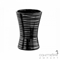 Склянка для зубних щіток Gedy Diva 3910-XX кольори чорний та сірий