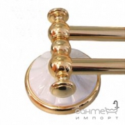 Тримач для рушників подвійний All.pe Margherita ORBI MG013 золото-білий