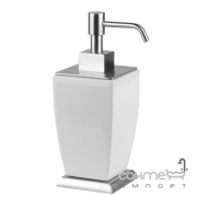 Дозатор для жидкого мыла настольный Gessi Mimi 33238/031 Хром/Белая керамика 