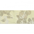 Плитка Ceramika-Konskie Aura olive inserto a 20x50 (кахель з квітами)