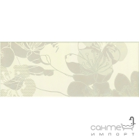 Плитка Ceramika-Konskie Aura ivory inserto a 20x50 (кахель з квітами)