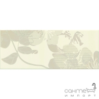 Плитка Ceramika-Konskie Aura ivory inserto b 20x50 (кахель з квітами)