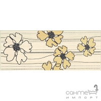 Плитка Ceramika-Konskie Marco cream inserto 20x50 (кахель з квітами)