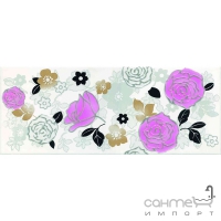 Плитка Ceramika-Konskie Paris dekor 20х50 (розы) (кафель с цветами)