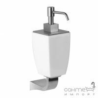 Дозатор для жидкого мыла настенный Gessi Mimi 33214/031 Хром/Белая керамика 