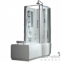 Гідромасажна ванна з душовою кабіною CRW EA0001R правостороння
