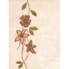 Плитка Kwadro Ceramika Amarylis Beige Decor (цветы) 25X33,3