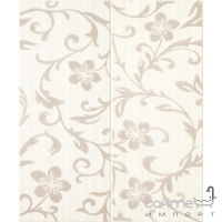 Плитка Ceramika Color Crypton glam white decor set.2 (квіти) 50x60