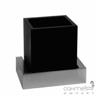 Стакан настенный Gessi Rettangolo 20808/031 Хром/Черная керамика 