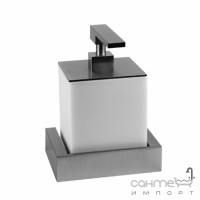 Дозатор для жидкого мыла настенный Gessi Rettangolo 20813/031 Хром/Белая керамика 
