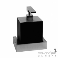 Дозатор для жидкого мыла настенный Gessi Rettangolo 20814/031 Хром/Черная керамика 
