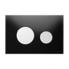 Панель змиву з двома клавішами скляна (чорне скло) TECE TECEloop 9.240.656 хром глянсовий