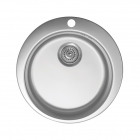Сталева мийка з отвором для змішувача Metalac Venera E (сифон 90мм) 030190 матова