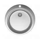 Сталева мийка з отвором для змішувача Metalac Venera E (сифон 60мм) 123792 матова