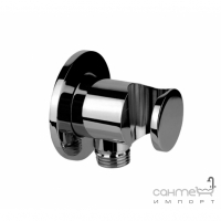 Подсоединение для душевого шланга с держателем для душевой лейки Gessi Minimali Shower 14330/031 Хром