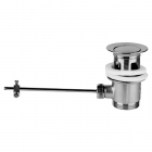 Донный клапан для раковины с автоматической пробкой и сливом-переливом Gessi 01066 Хром шлифованный и Finox