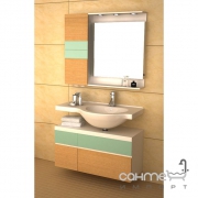 Комплект мебели для ванной комнаты CRW GSP9102 песочный