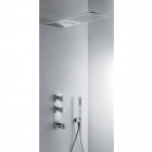 Термостатичний душовий гарнітур, що вбудовується, верхній душ двопозиційний Tres Slim-Tres 202.866.01 Хром