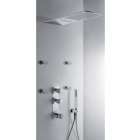 Термостатичний душовий гарнітур, що вбудовується, верхній душ двопозиційний Tres Slim-Tres 202.250.09 Хром