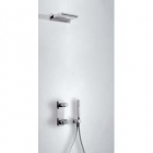 Термостатичний душовий гарнітур, що вбудовується, верхній душ каскад Tres Loft-Tres 200.250.12 Хром