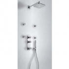 Термостатичний душовий гарнітур, що вбудовується з гідромасажними форсунками Tres Loft-Tres 200.250.07 Хром