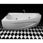 Левосторонняя гидромассажная ванна Rialto Como Hydro 180x110 со смесителем