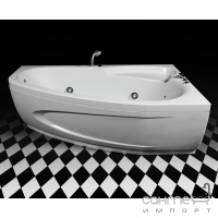 Правосторонняя гидромассажная ванна Rialto Como Hydro 170x100 со смесителем