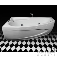 Левосторонняя гидро-аэромассажная ванна Rialto Como Elite 180x110 со смесителем