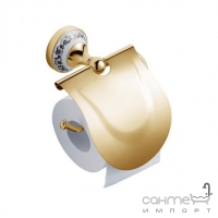 Держатель туалетной бумаги с крышкой Devit Charlestone Ceramic 3059142G золото
