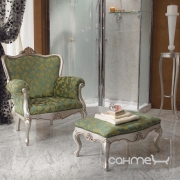 Крісло для ванної кімнати Lineatre Gold Componibile 13200 сусальне срібло дамаський шовк